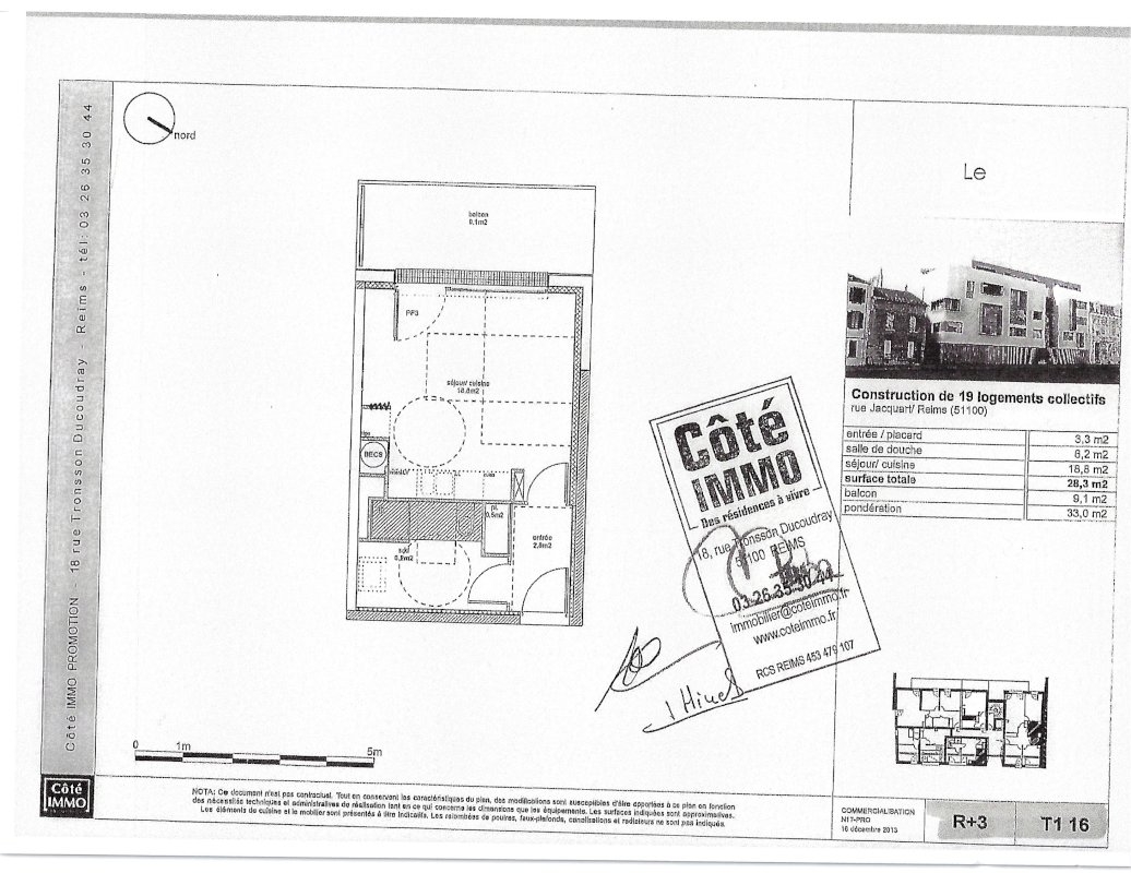 Studio avec balcon et parking - Photo 6 - Reims